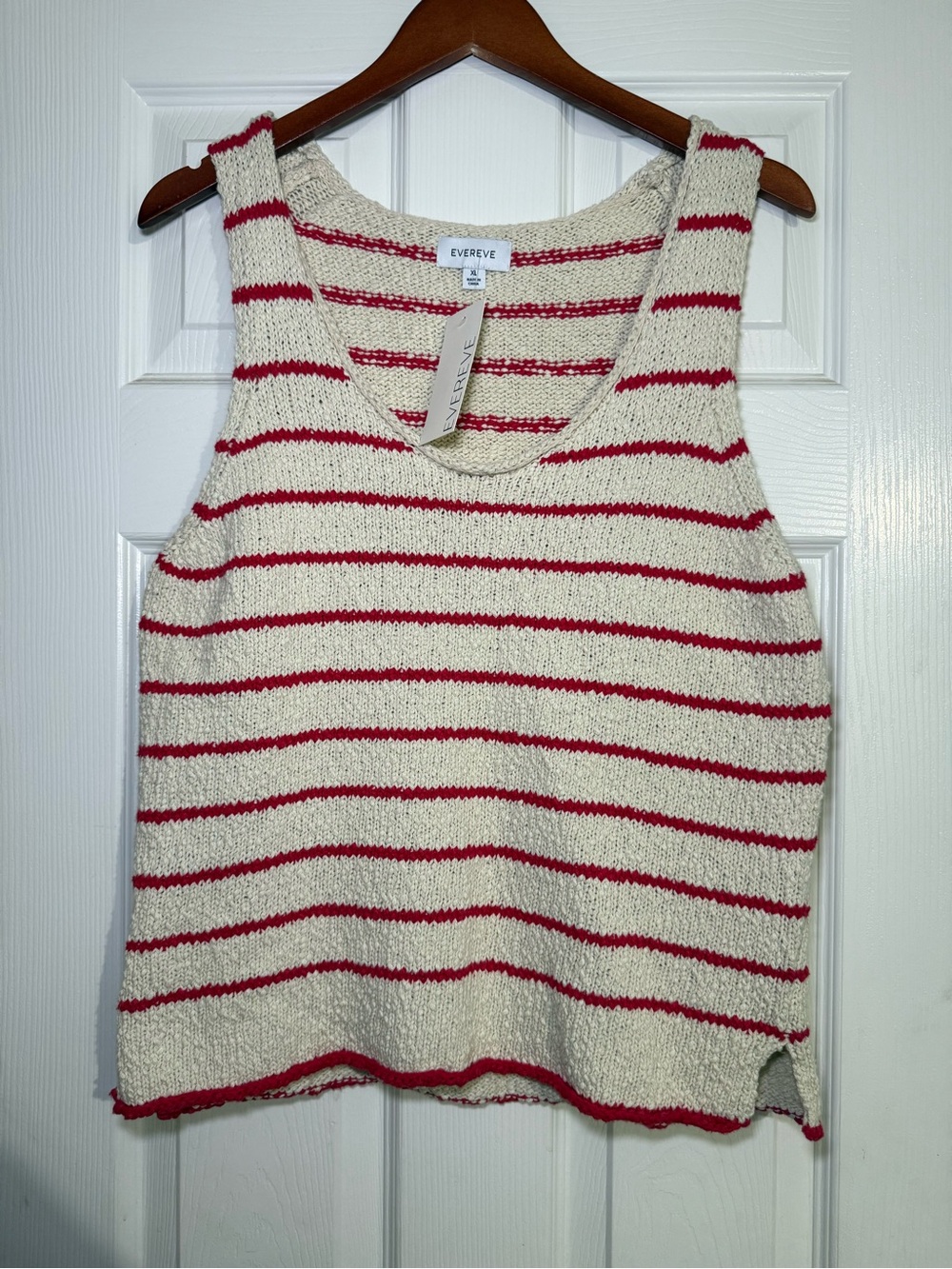 Evereve Marlowe Sweater Tank size XL 100% cotton NWT